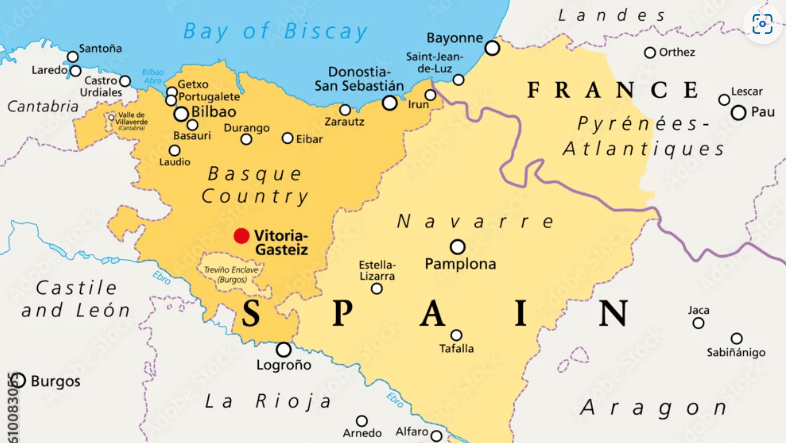 バスクの地図