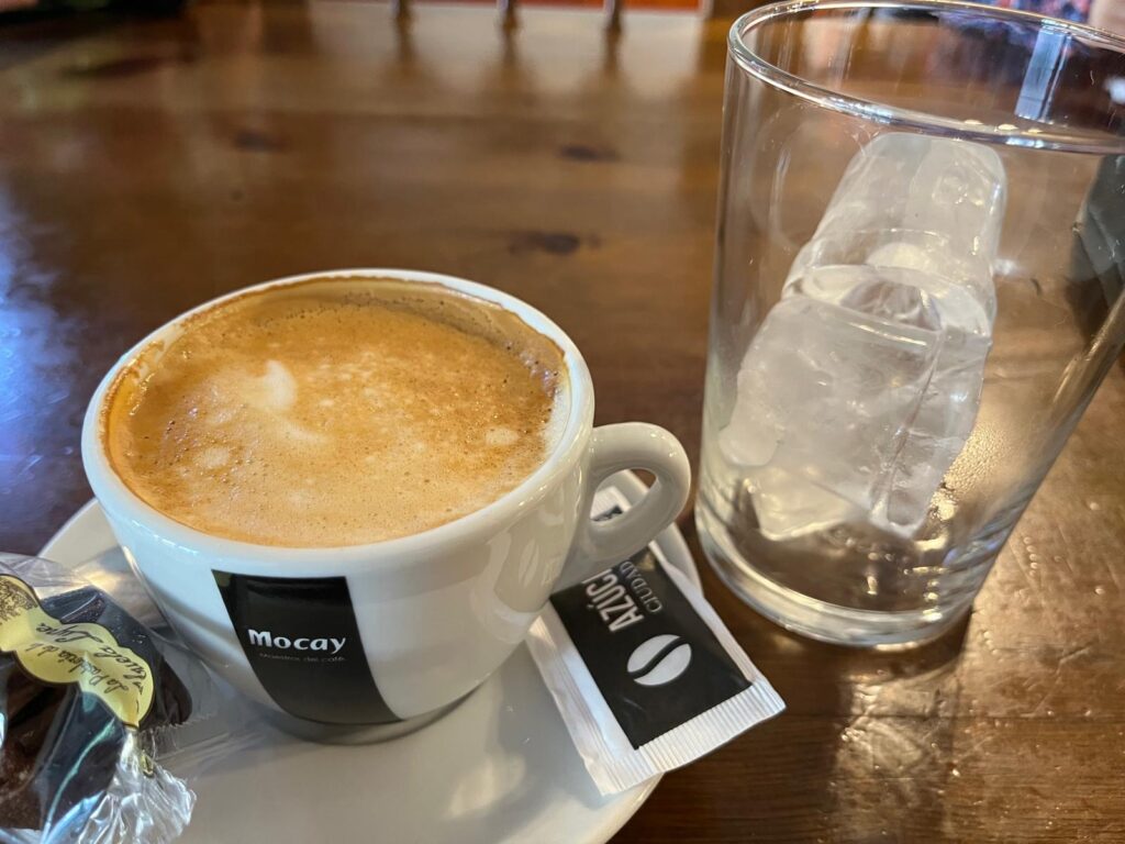 スペインのアイスコーヒー、cafe con hielo